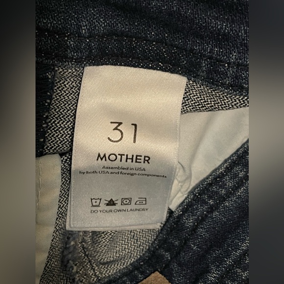 Mother Dark Wash High-Rise Crop Sailor Tripper Jeans - Picture 7 of 10